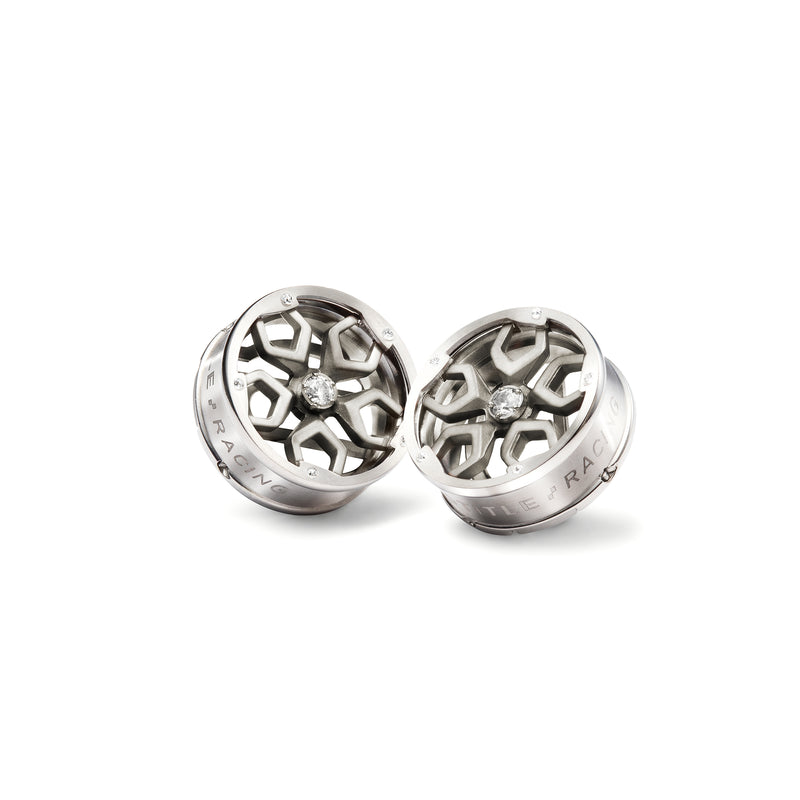 Speed Racer Button Covers (Titanium Silver)
