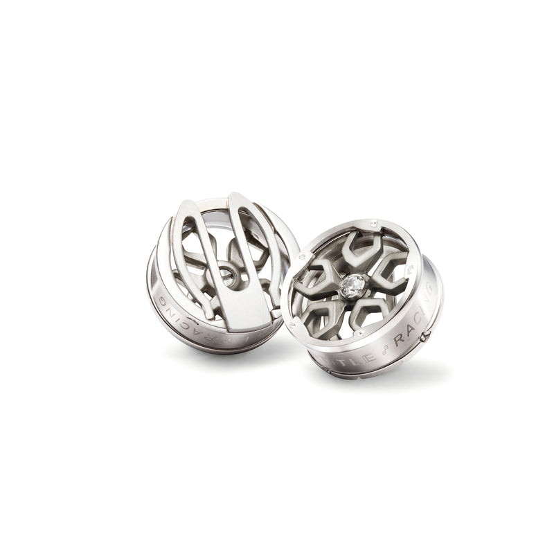 Speed Racer Button Covers (Titanium Silver)