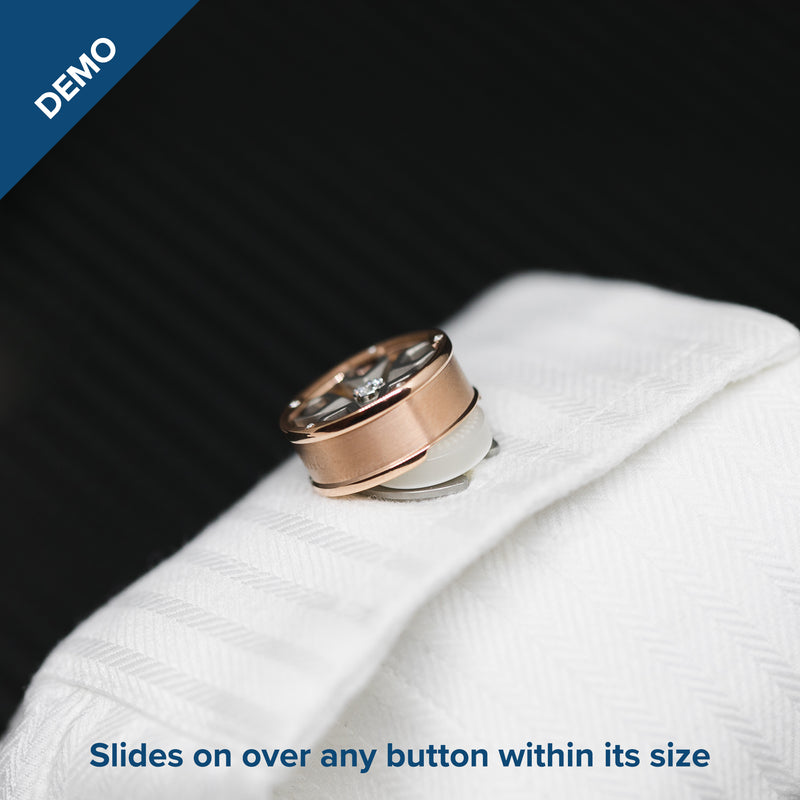 Speed Racer Button Covers (Titanium Silver)