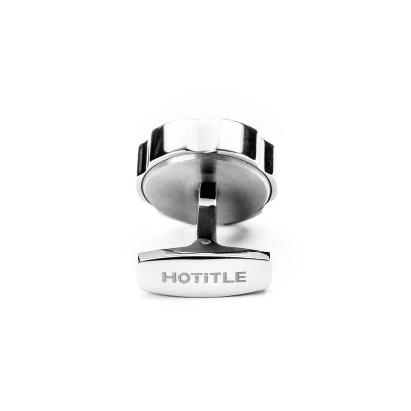Roulette Cufflinks (Titanium Silver)