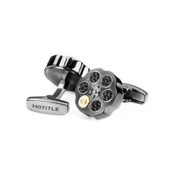 Roulette Cufflinks (Metallic Grey)