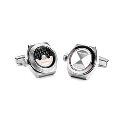 Eternity Interchangeable Cufflinks (Titanium Silver Set B)