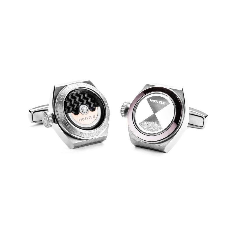 Eternity Interchangeable Cufflinks (Titanium Silver Set B)