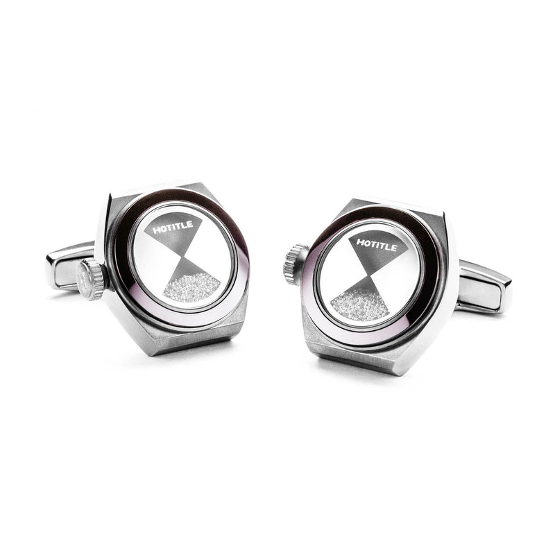 Eternity Interchangeable Cufflinks (Titanium Silver Set B)