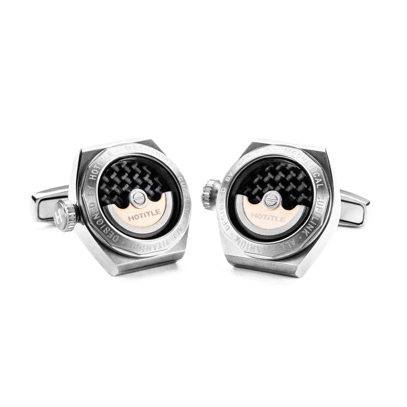 Eternity Interchangeable Cufflinks (Titanium Silver Set B)