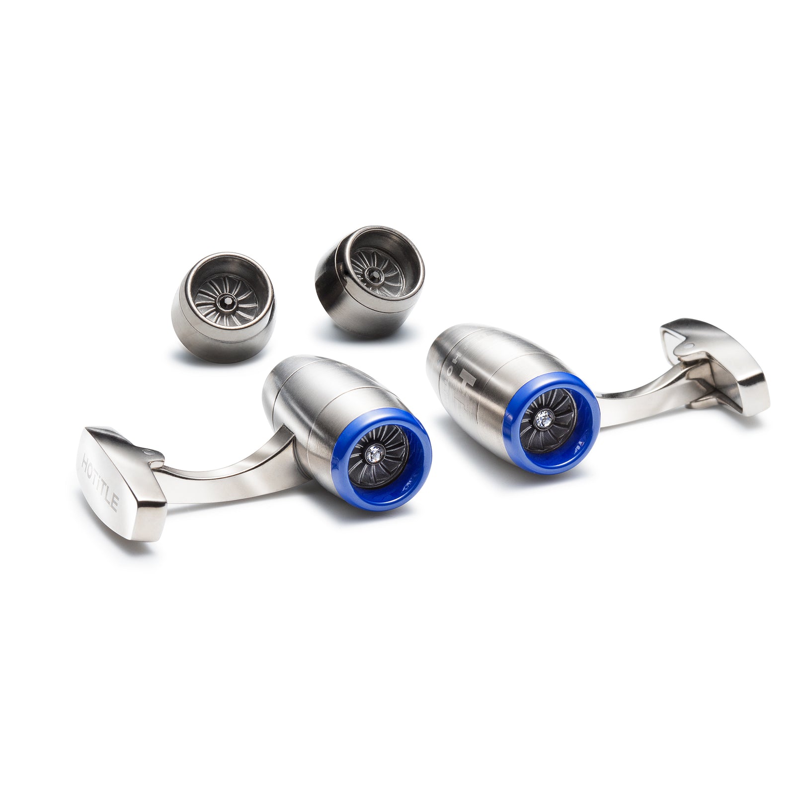 Hotitle Jetstream Titanium Cufflinks - Titanium Silver Set A – HOTiTLE