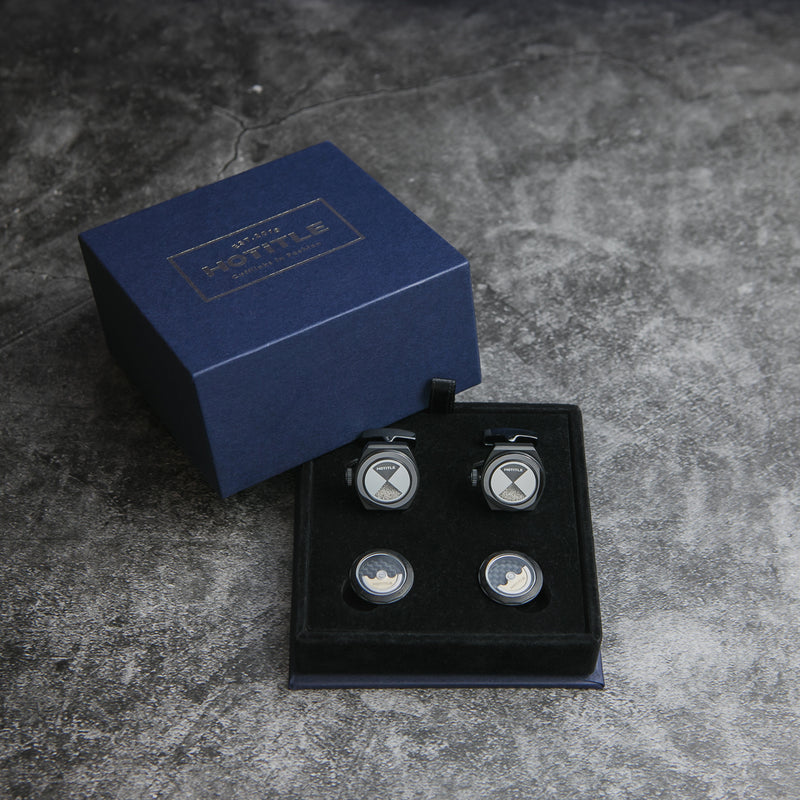 Eternity Interchangeable Cufflinks (Black Set B)