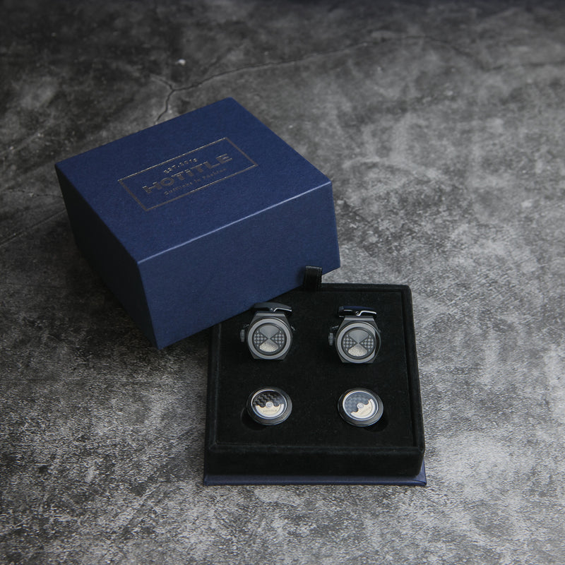 Eternity Interchangeable Cufflinks (Black Set C)